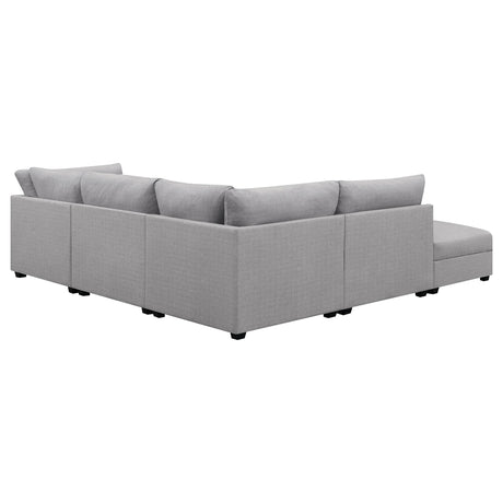  Coaster Furniture Cambria 551511-S5B 5 pc Upholstered Modular Sectional - Grey IMAGE 4