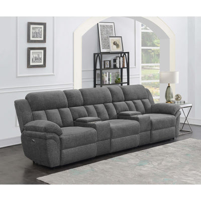  Coaster Furniture Bahrain 609541PT 5-piece Upholstered Power Home Theater Seating - Charcoal IMAGE 1
