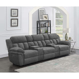  Coaster Furniture Bahrain 609541PT 5-piece Upholstered Power Home Theater Seating - Charcoal IMAGE 1