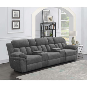  Coaster Furniture Bahrain 609541PT 5-piece Upholstered Power Home Theater Seating - Charcoal IMAGE 1