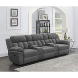  Coaster Furniture Bahrain 609541T 5-piece Upholstered Home Theater Seating - Charcoal IMAGE 1