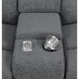  Coaster Furniture Bahrain 609541T 5-piece Upholstered Home Theater Seating - Charcoal IMAGE 5