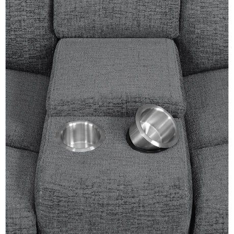  Coaster Furniture Bahrain 609541T 5-piece Upholstered Home Theater Seating - Charcoal IMAGE 5