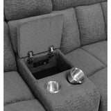  Coaster Furniture Bahrain 609541T 5-piece Upholstered Home Theater Seating - Charcoal IMAGE 6