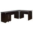  Coaster Furniture Skylar 800891-S4 2-Piece Home Office Set L-Shape Desk With File Cabinet - Cappuccino IMAGE 1