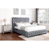  Crown Mark Flory 5112GY-Q Queen Bed - Grey IMAGE 2