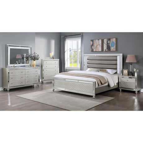  Crown Mark Cristian B1680-2N 2-Drawer Nightstand - Champagne IMAGE 2