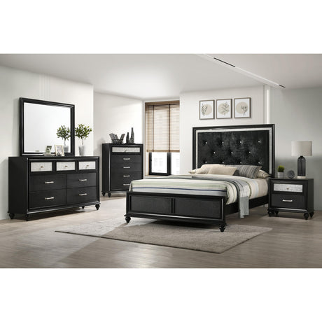  Crown Mark Lila B4398-11 Dresser Mirror - Black IMAGE 2