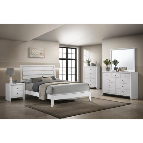  Crown Mark Evan B4710-11 Dresser Mirror - White IMAGE 2
