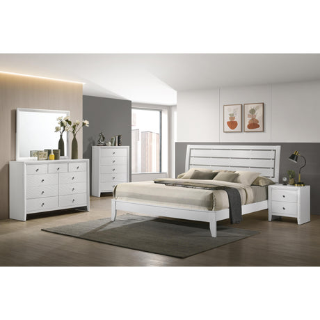  Crown Mark Evan B4710-K King Bed - White IMAGE 2