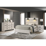  Crown Mark Carter B6810 Queen Platform Bed - White IMAGE 4