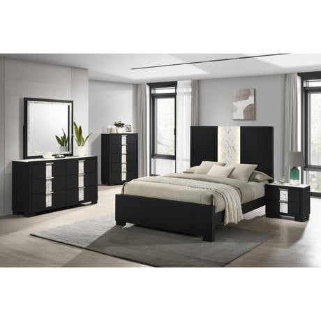  Crown Mark Rangley B6835-Q Queen Bed - Black IMAGE 2