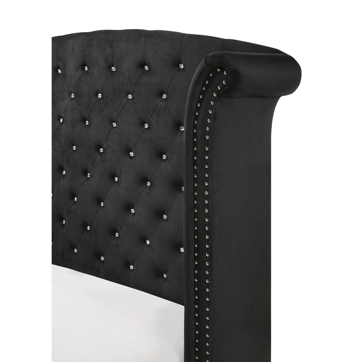  Crown Mark Lucinda B9265-Q Queen Panel Bed - Black IMAGE 4