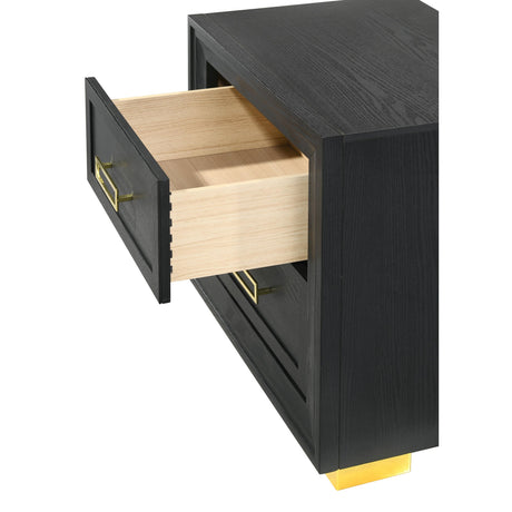  Crown Mark Pepe B9290-2 Nightstand - Black IMAGE 3