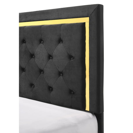  Crown Mark Pepe B9290-Q Queen Bed - Black IMAGE 4