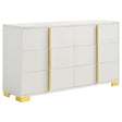  Coaster Furniture Marceline 222933 6-Drawer Dresser - White IMAGE 1