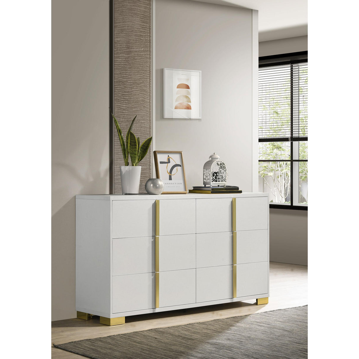  Coaster Furniture Marceline 222933 6-Drawer Dresser - White IMAGE 2