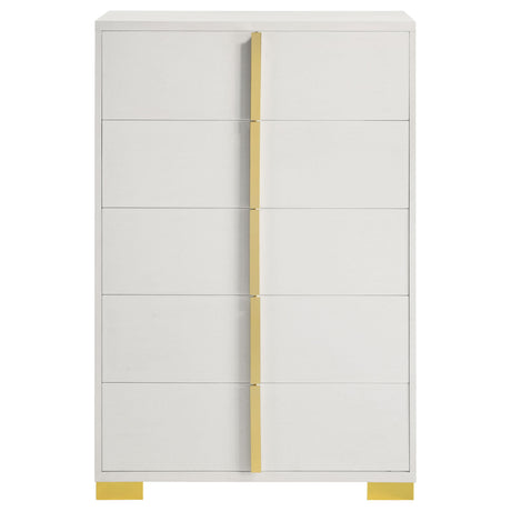  Coaster Furniture Marceline 222935 5-Drawer Bedroom Chest - White IMAGE 4