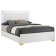  Coaster Furniture Marceline 222931Q Wood Queen LED Panel Bed - White IMAGE 1