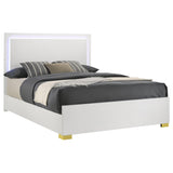  Coaster Furniture Marceline 222931Q Wood Queen LED Panel Bed - White IMAGE 1