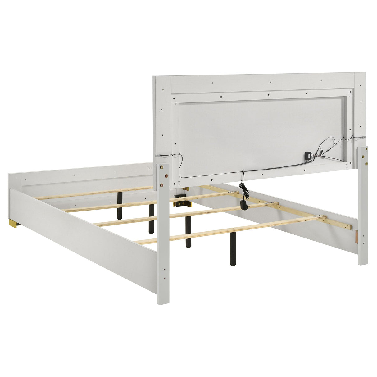  Coaster Furniture Marceline 222931Q Wood Queen LED Panel Bed - White IMAGE 5