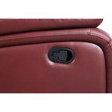 Coaster Furniture Camila 610242 Upholstered Motion Reclining Loveseat - Red IMAGE 10