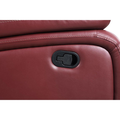  Coaster Furniture Camila 610242 Upholstered Motion Reclining Loveseat - Red IMAGE 10