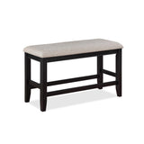  Crown Mark Fulton 2727LG-BENCH Counter Height Bench - Light Grey IMAGE 1
