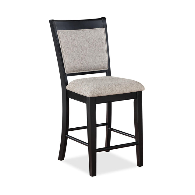  Crown Mark Fulton 2727LG-S-24 Counter Height Chair - Light Grey IMAGE 1