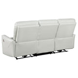  Coaster Furniture Greenfield 610261P Upholstered Power Reclining Sofa - Dove Grey IMAGE 5