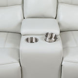  Coaster Furniture Greenfield 610262P Upholstered Power Reclining Loveseat - Dove Grey IMAGE 10