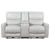  Coaster Furniture Greenfield 610262P Upholstered Power Reclining Loveseat - Dove Grey IMAGE 4