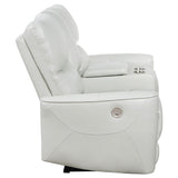  Coaster Furniture Greenfield 610262P Upholstered Power Reclining Loveseat - Dove Grey IMAGE 6