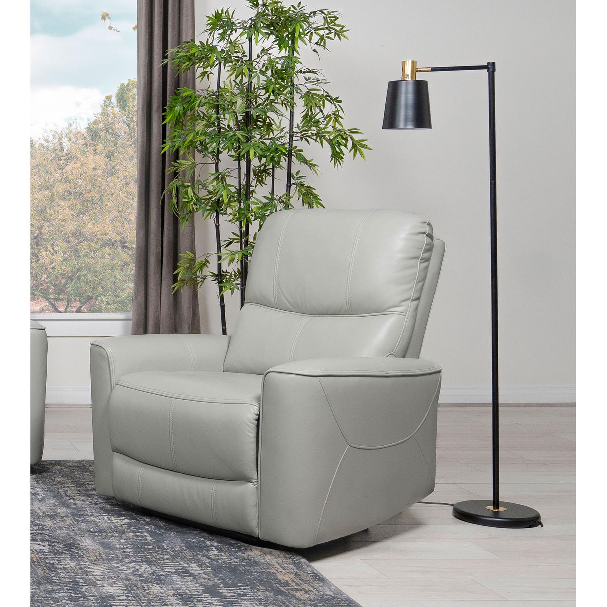 Coaster Furniture Greenfield 610263P Upholstered Power Recliner Chair - Dove Grey IMAGE 2