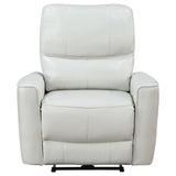  Coaster Furniture Greenfield 610263P Upholstered Power Recliner Chair - Dove Grey IMAGE 4