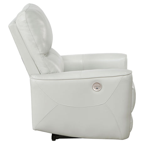  Coaster Furniture Greenfield 610263P Upholstered Power Recliner Chair - Dove Grey IMAGE 6