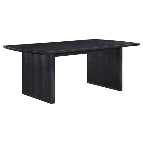  Coaster Furniture Brookmead 108231 100-inch Extension Leaf Dining Table - Black IMAGE 2