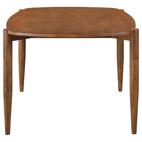  Coaster Furniture Dortch 108461 Oval 63-inch Solid Wood Dining Table - Walnut IMAGE 4