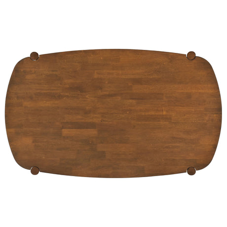  Coaster Furniture Dortch 108461 Oval 63-inch Solid Wood Dining Table - Walnut IMAGE 5