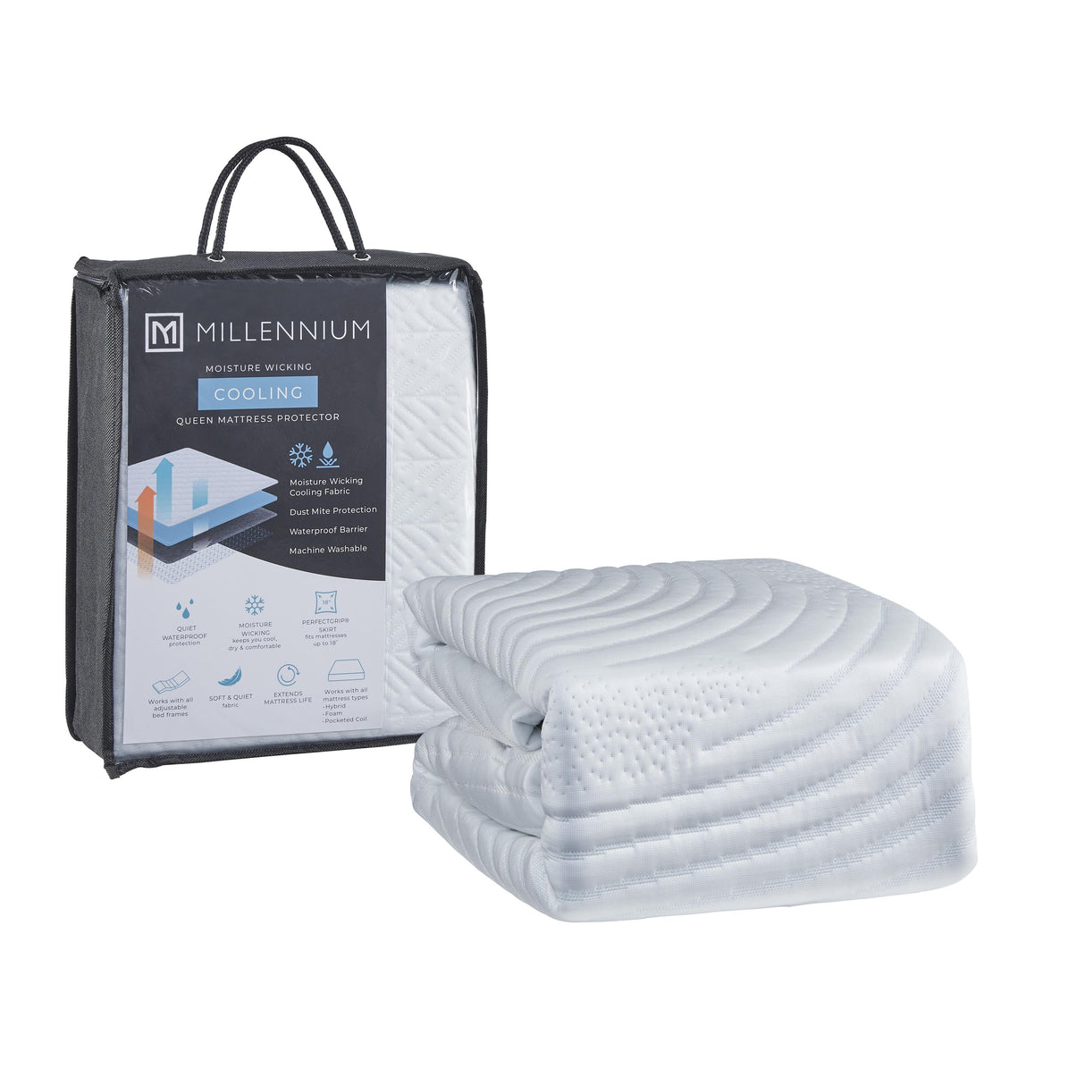  Ashley Sleep Extra Cooling Protector M31003 Queen Mattress Protector IMAGE 1