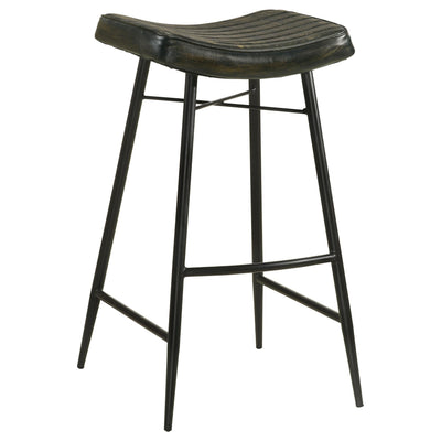  Coaster Furniture Bayu 109259 Leather Upholstered Bar Stool - Espresso IMAGE 1