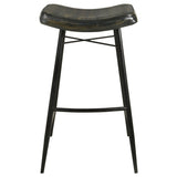  Coaster Furniture Bayu 109259 Leather Upholstered Bar Stool - Espresso IMAGE 3