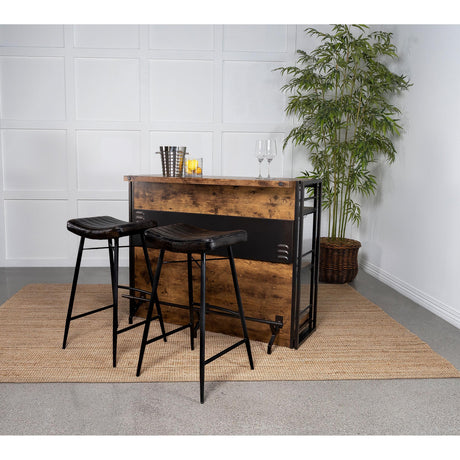  Coaster Furniture Bayu 109259 Leather Upholstered Bar Stool - Espresso IMAGE 5