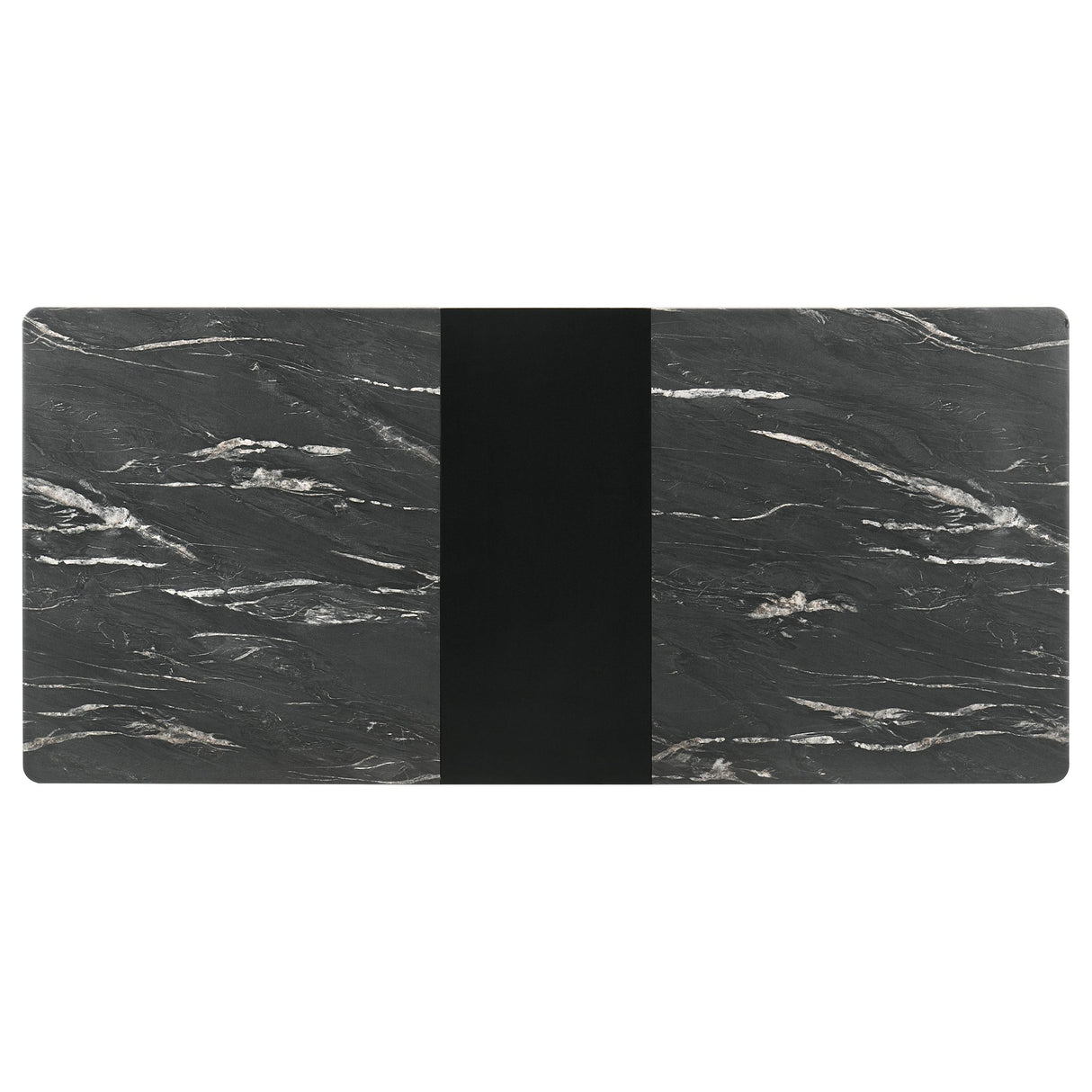  Coaster Furniture Crestmont 121251 78-inch Extension Dining Table - Black Faux Marble IMAGE 6