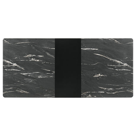  Coaster Furniture Crestmont 121251 78-inch Extension Dining Table - Black Faux Marble IMAGE 6