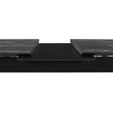  Coaster Furniture Crestmont 121251 78-inch Extension Dining Table - Black Faux Marble IMAGE 8