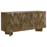  Coaster Furniture Tyler 130515 3-door Solid Wood Sideboard Buffet Cabinet - Mango Brown IMAGE 1