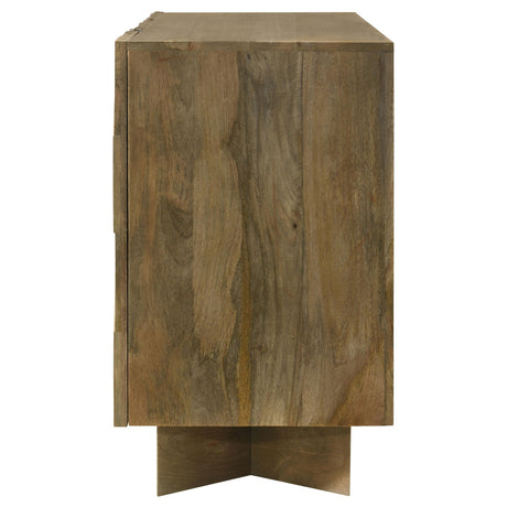  Coaster Furniture Tyler 130515 3-door Solid Wood Sideboard Buffet Cabinet - Mango Brown IMAGE 7