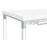  Coaster Furniture Norcrest 182101 47-inch Acrylic Leg Bar Table - White High Gloss IMAGE 11