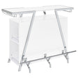  Coaster Furniture Araceli 182355 Freestanding LED Home Bar Cabinet - White High Gloss IMAGE 1